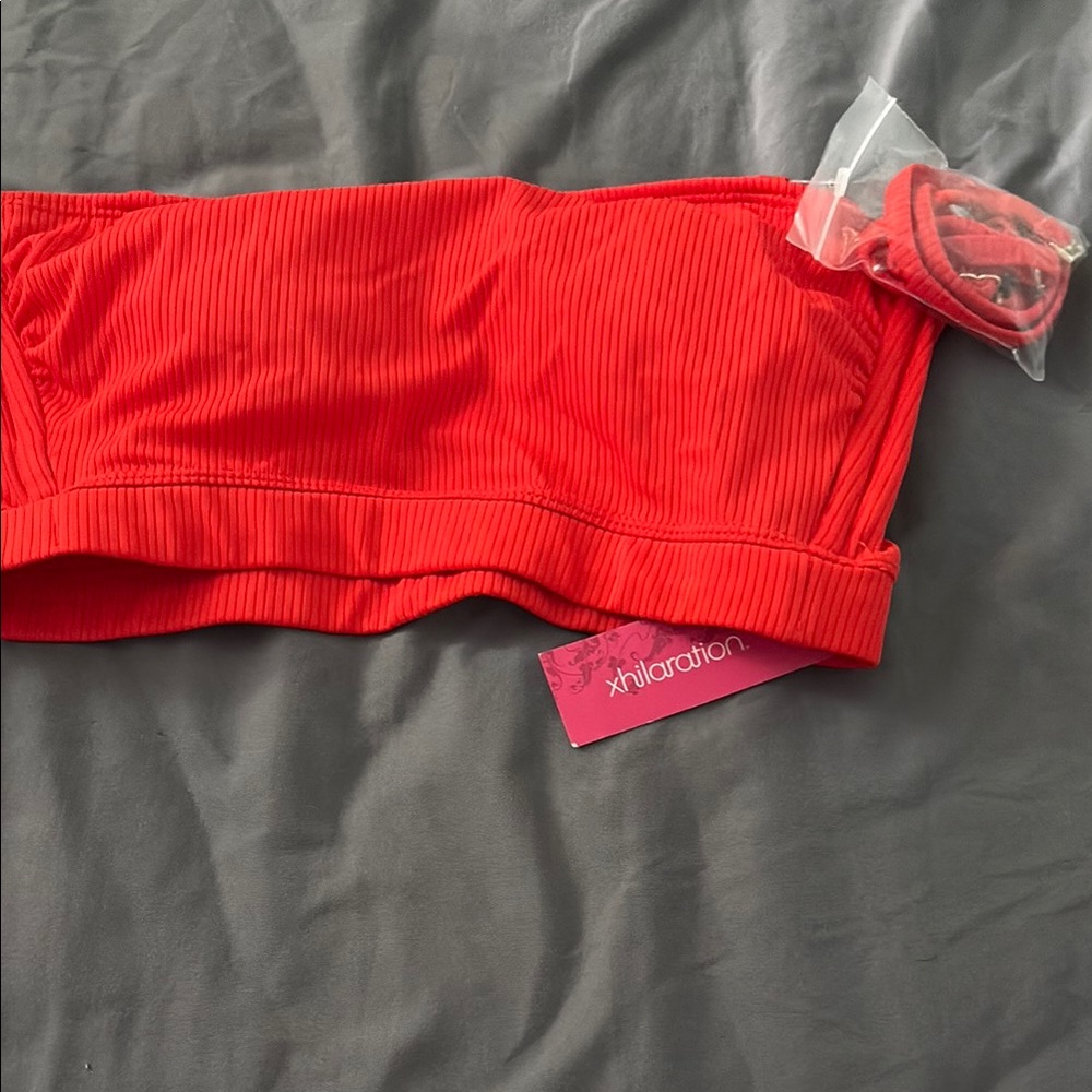 Xhilaration Scarlet Ribbed Bandeau